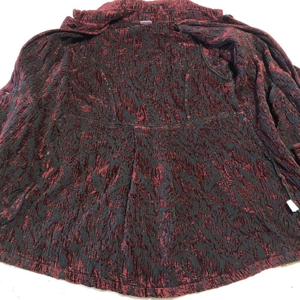 VINTAGE textured velvet button up jacket size S - Picture 4 of 10